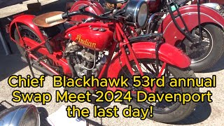 Davenport 2024 antique motorcycle swap meet last day [upl. by Ainna]