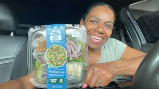 Food Review Greek Feta Salad with Baked Fish [upl. by Lemhar]