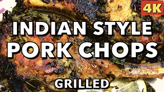 Killer Indian Pork Chops Recipe  Grilled and Fried with Amazing Indian Spices  ASMR 4K Cooking [upl. by Norven]