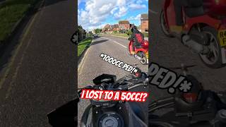 MT07 VS 50CC MOPED motorcycle motovlog mt07 motorbike bikelife motorcyclelife twowheeler [upl. by Adnwahsor]