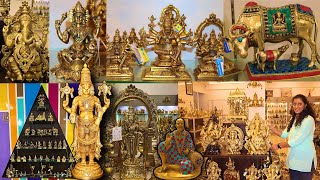 brass statue  home decor  god statue shop in Coimbatore  brass collection  malabar mani vlogs [upl. by Suoilenroc]