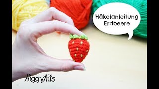 NiggyArts  Erdbeere häkeln [upl. by Anwahs]