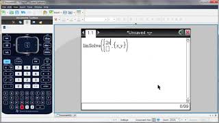 Sistemi di equazioni con la calcolatrice grafica TINspire™ CX [upl. by Asserrac]