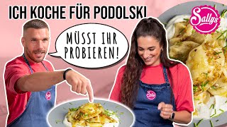 Pirogge mit Lukas Podolski  Sally kocht polnisch [upl. by Cusick]