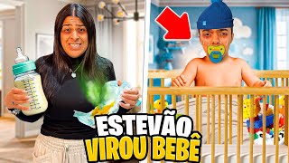 ESTEVÃO VIROU BEBÊ NOVAMENTE SERÁ QUE DEU CERTO😱😰😬 [upl. by Ondrea]