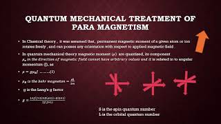 12 Quantum mechanical treatment of paramagnetism [upl. by Enerak]