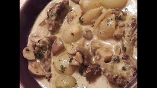 La SAUCE CREME aux CHAMPIGNONS et VIANDE de BOEUF [upl. by Jentoft355]