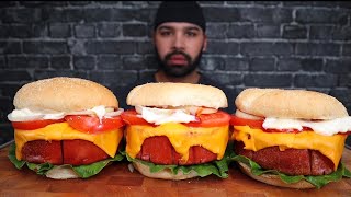 ASMR BALOGNA BURGERS MUKBANG [upl. by Nosreffej]