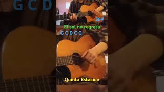 EL SOL NO REGRESA  Quinta Estacion fingerstyle guitar tutorial shorts [upl. by Ecirp]