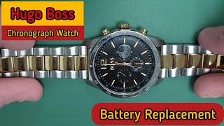 HUGO BOSS Chronograph Watch Battery Replacement  SolimBD [upl. by Ahsenrat141]