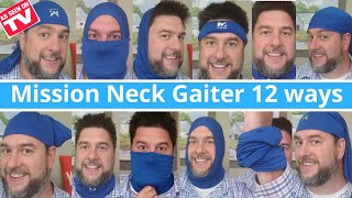 😷 Mission Neck Gaiter 12 ways to wear Cooling face mask review 😷 185 [upl. by Cigam]