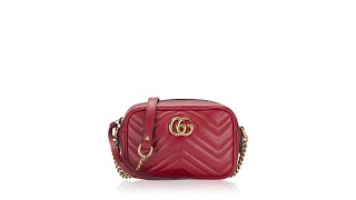 Gucci GG Marmont Matelasse Mini Camera Bag Red [upl. by Philippa527]