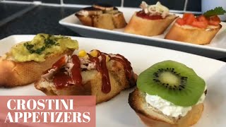 6ways Crostini Recipes  Italian Appetizers [upl. by Fanny]