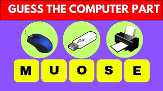 Parts of a computer Fun Exercise  Computer GK Quiz  Tech Quiz  Fun Computer Learning [upl. by Maxwell]