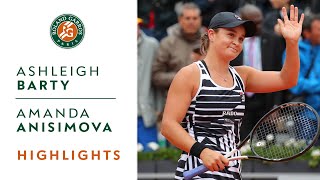 Ashleigh Barty vs Amanda Anisimova  Semifinal Highlights  RolandGarros 2019 [upl. by Kenna]