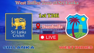 Live  1st T20 SRI LANKA vs WEST INDIES  SL vs WI Live  icc cricket india srilanka westindies [upl. by Ayhay]