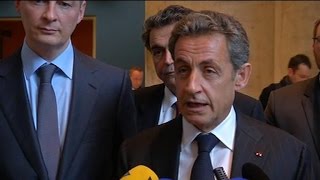 Syriza quotUne erreur de considérer que ce nest quune question grecquequot affirme Sarkozy [upl. by Arreyt]