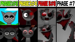 Phase 1 VS Phase 2 VS Phase 3 VS Phase 4 VS Phase 5 VS Phase 6 VS Phase 7 in Incredibox Sprunki [upl. by Lelia]