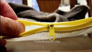 How to Repair Broken Zipper Split  Separated [upl. by Ailb]