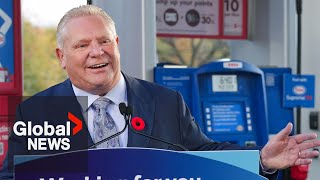 Ontario announces extension for gas tax cut amid speculation of an early election [upl. by Naerda]