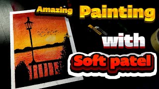 Easy and Simple soft pastel Landscape Painting for Beginners Step by step Tutorial [upl. by Antonina]