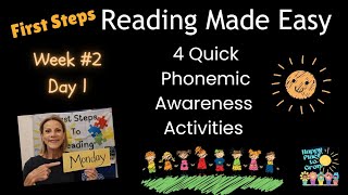 4 Fast Phonemic Awareness Activities Week 2 Day 1 happyplacetogrow [upl. by Alaik]