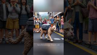 Pimple on the body of a cute catcute pimple cat technologyfromai shortvideos cartoon [upl. by Naoj692]