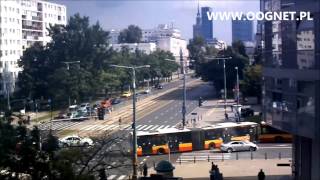 Warszawa czołowe zderzenie autobusów  wypadek 21082014 [upl. by Najar]