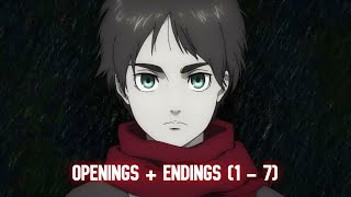 Shingeki no Kyojin All Openings  Endings 17HD進撃の巨人Attack on Titan [upl. by Byrle301]