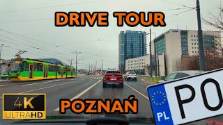 ⁴ᴷ⁶⁰ 🇵🇱 PoznanPoland  Drive tour aroud Poznan November 2024 4K [upl. by Carmencita]