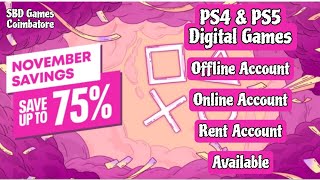 November Saving Offers PS4 amp PS5 Games SBD Games Coimbatore [upl. by Bettina]