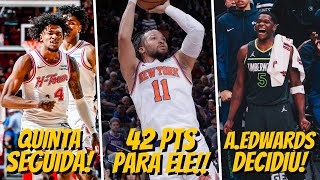 JBrunson DESTRÓI com 42 PTS  Houston chega a 5 VITÓRIAS seguidas  AEdwards DECIDE  Rodada NBA [upl. by Nirual]