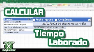 COMO CALCULAR AÑOS MESES Y DIAS  TIEMPO LABORADO [upl. by Li]