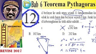 teorema pythagoras  matematika kelas 8 bse k13 rev 2017 luk 6  no 12 jarak tempuh kapal [upl. by Notnek]