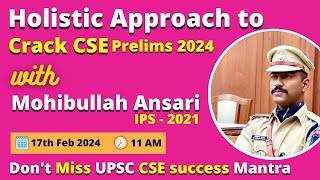 Holistic approach to Crack CSE Prelims 2024 riyasataliupsc iasmentorship prelims upsc cse [upl. by Ettenyl185]