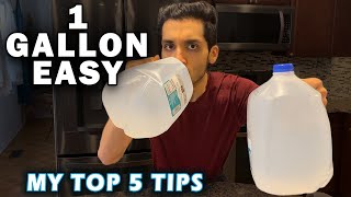 How to Drink a GALLON OF WATER A DAY The EASY Way  TOP 5 TIPS [upl. by Immaj]