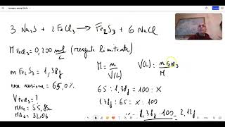 Esercizio n 4 esercizio sulla resa di reazione e sul rapporto stechiometrico [upl. by Niuqauj]