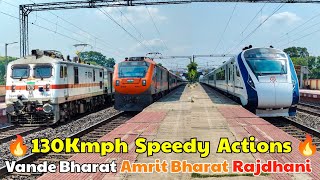 130Kmph High Speed Amrit Bharat Exp  Vande Bharat Exp  Rajdhani Express thrashing Nabagram [upl. by Merth221]