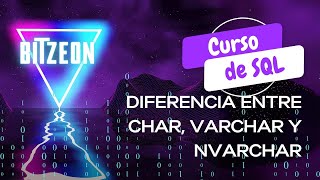 Diferencia entre char varchar nchar y nvarchar en sql server [upl. by Oluap]