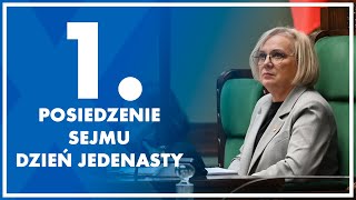 1 posiedzenie Sejmu  dzień jedenasty 19 grudnia 2023 r [upl. by Tremaine]