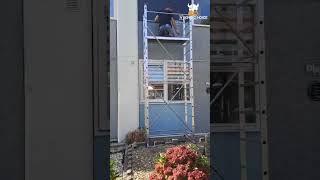 Mobile foldable scaffolding tower 5m scaffolding constructionequipment toolreview scaffold [upl. by Aivata]