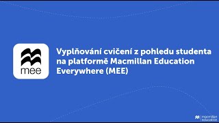 Vyplňování cvičení z pohledu studenta na platformě MEE [upl. by Eudocia]