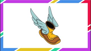 Winged Boots  Skylanders  Spyros Adventure Magic Cartoon Drawing [upl. by Comyns]