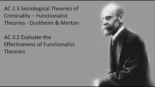 ACs 23 amp 32  Sociological Theories  Functionalism  Durkheim and Merton Updated 2022 [upl. by Netsyrc]