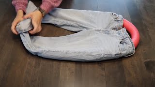 Stick a pool noodle into jeans for this BRILLIANT idea [upl. by Yarod60]