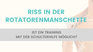 Schulterhilfe Training trotz Riss Ruptur der Rotatorenmanschette möglich [upl. by Aihcats]