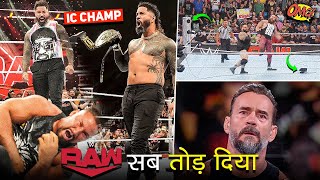 Diwar amp Ring Tod Fod🔥 Jey Uso SPEARS Bron Breakker CM Punk BEST PROMO WWE Raw Highlights Today [upl. by Faustina]