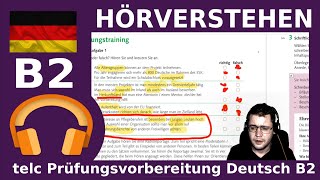 DEUTSCH B2 Deutsch B2 PRÜFUNG HÖRVERSTEHEN telc B2 Prüfungsvorbereitung HÖREN [upl. by Reba]