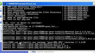 installing pear on localserver appserv 2510 [upl. by Rovner115]
