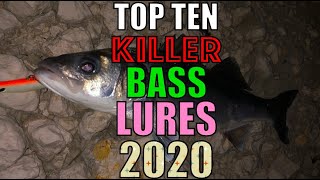 2020 Top Ten Killer Bass lures UK [upl. by Darbee]